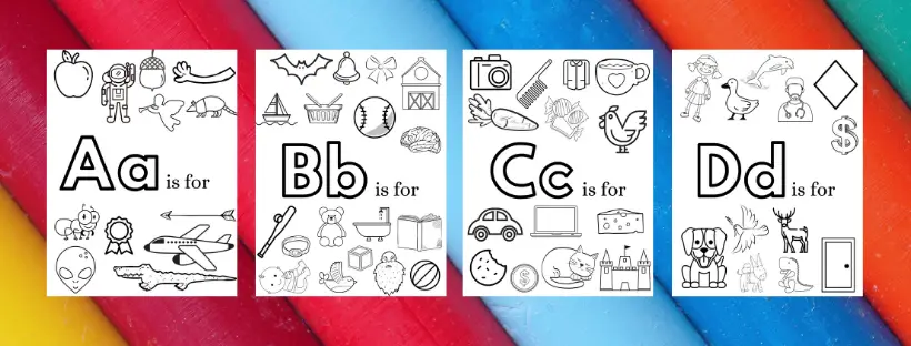 alphabet coloring pages preview