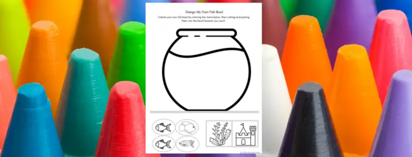 pictures of crayons and printable design your own fish bowl activity