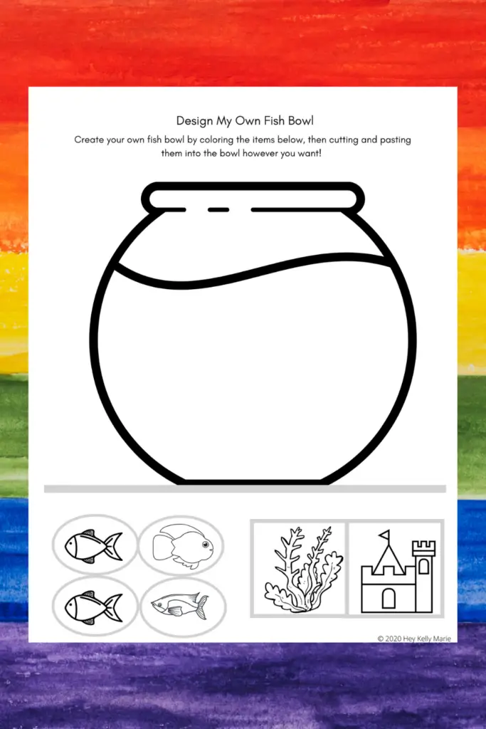 preview of design my own fish bowl activity