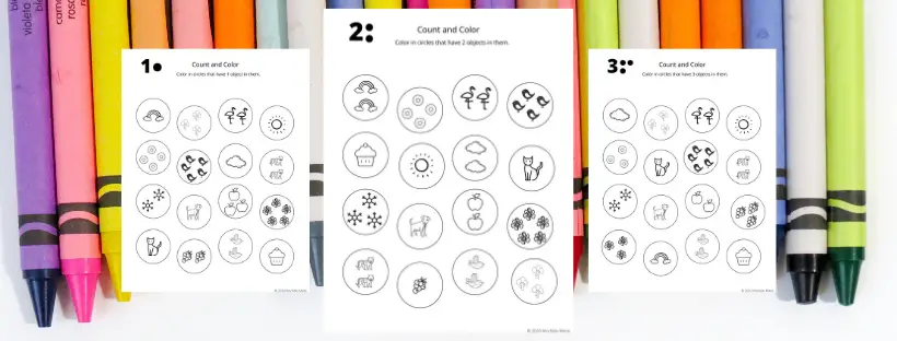 preview of image of learn to count coloring pages
