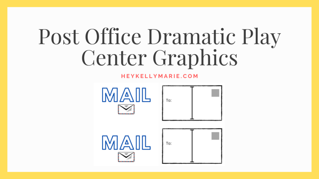 post office dramatic play printable graphic