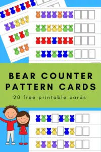 Free, Printable Bear Counter Pattern Cards