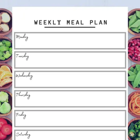 Printable Meal Planner and Grocery List