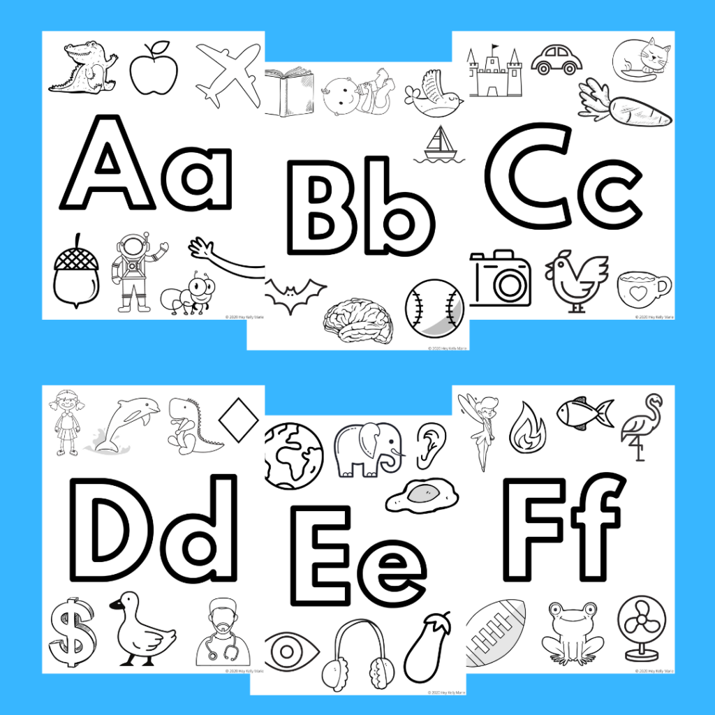 coloring pages for every letter as part of the 100+ alphabet worksheets