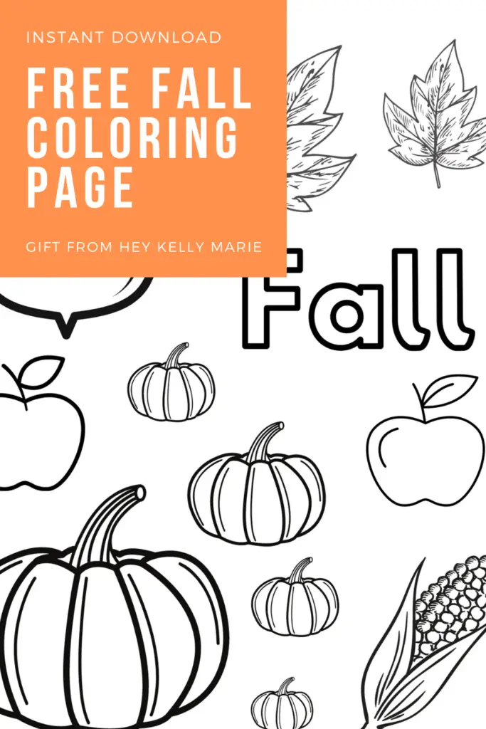 pinterest pin for free fall coloring page
