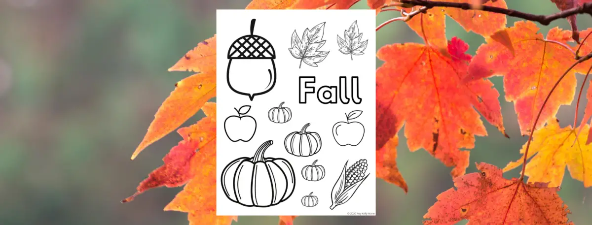 preview of free printable fall coloring page