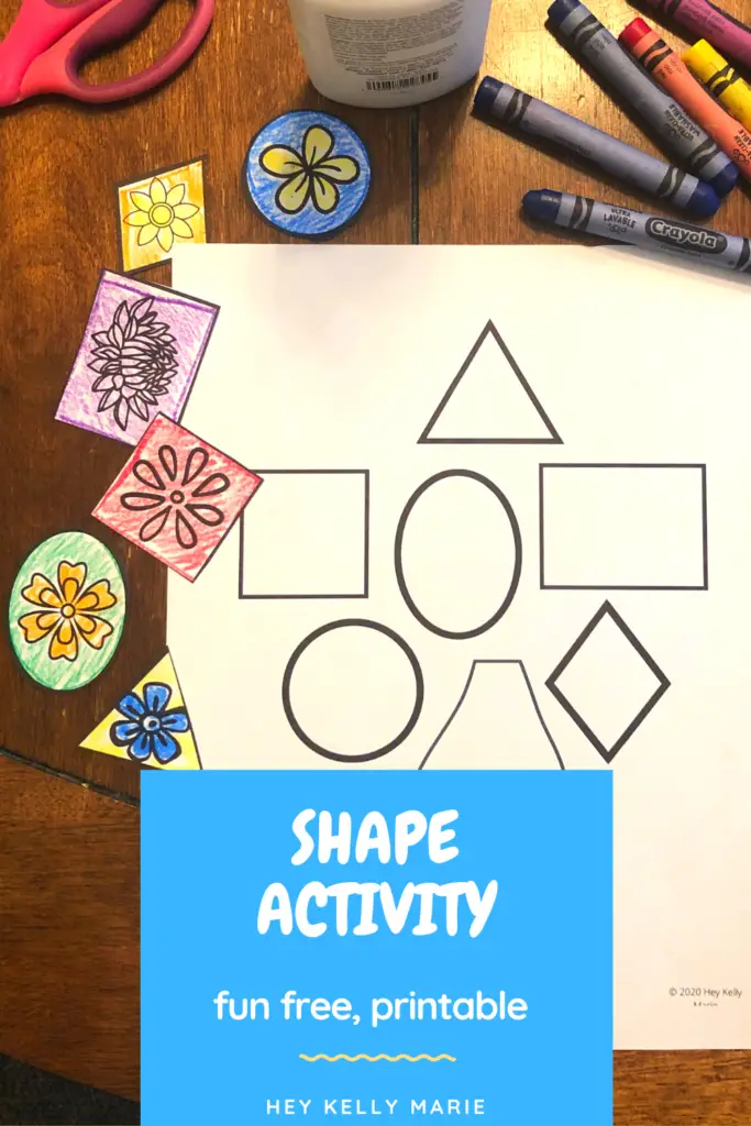 Pinterest pin advertising fun free printable shape activity