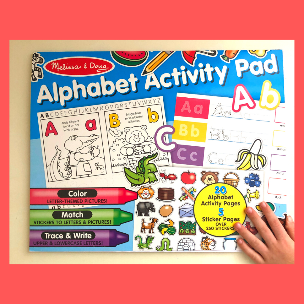 preview of alphabet activity pad by Melissa and doug bargain preschool workbook