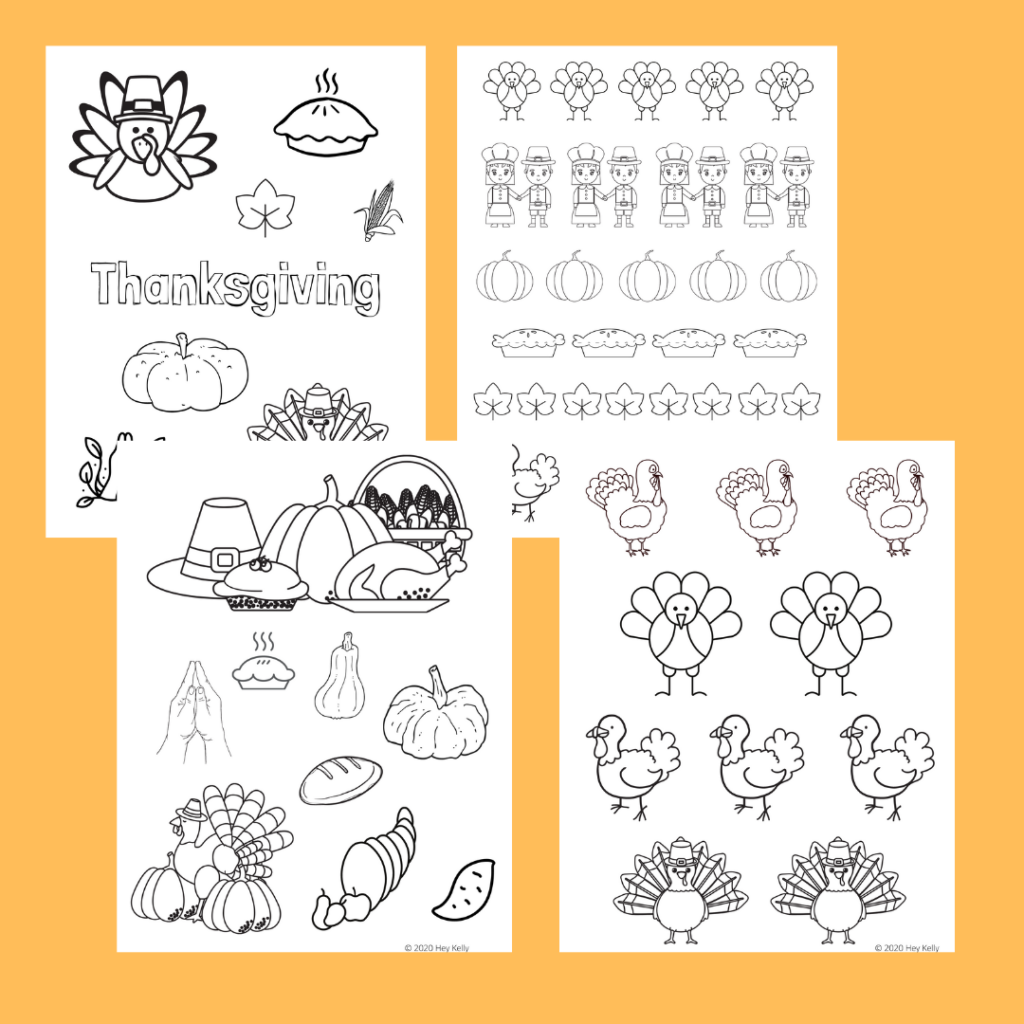preview of thanksgiving coloring pages