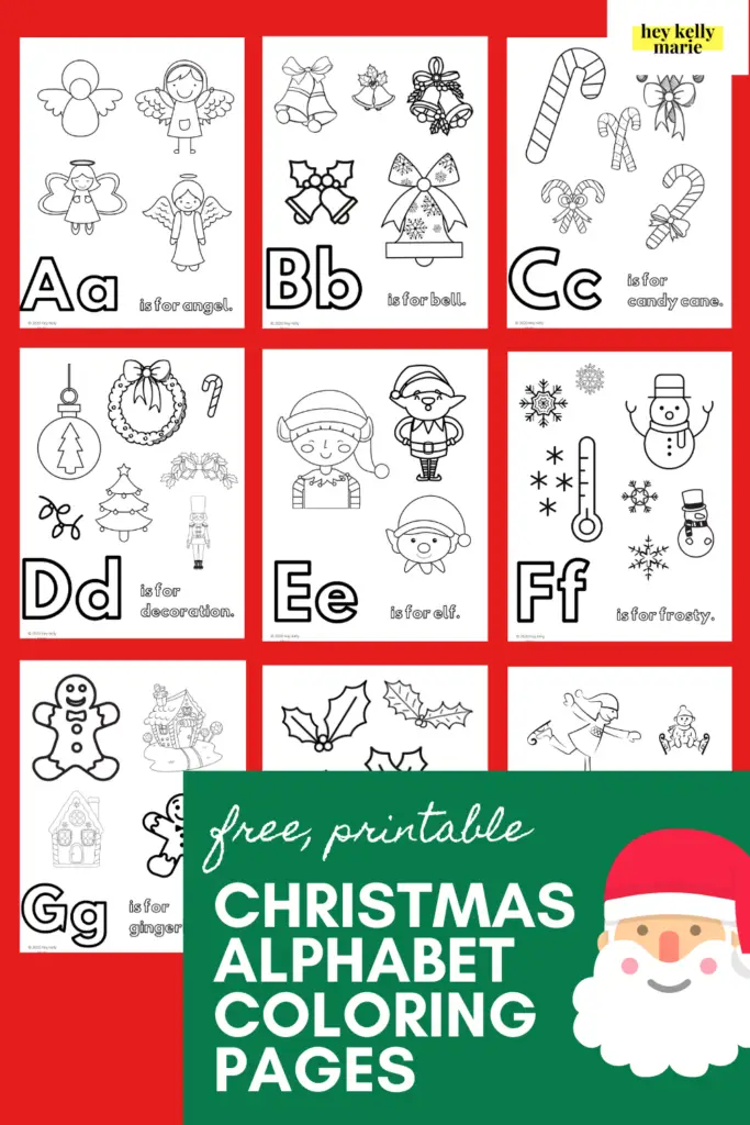 free printable christmas alphabet coloring pages pinterest pin