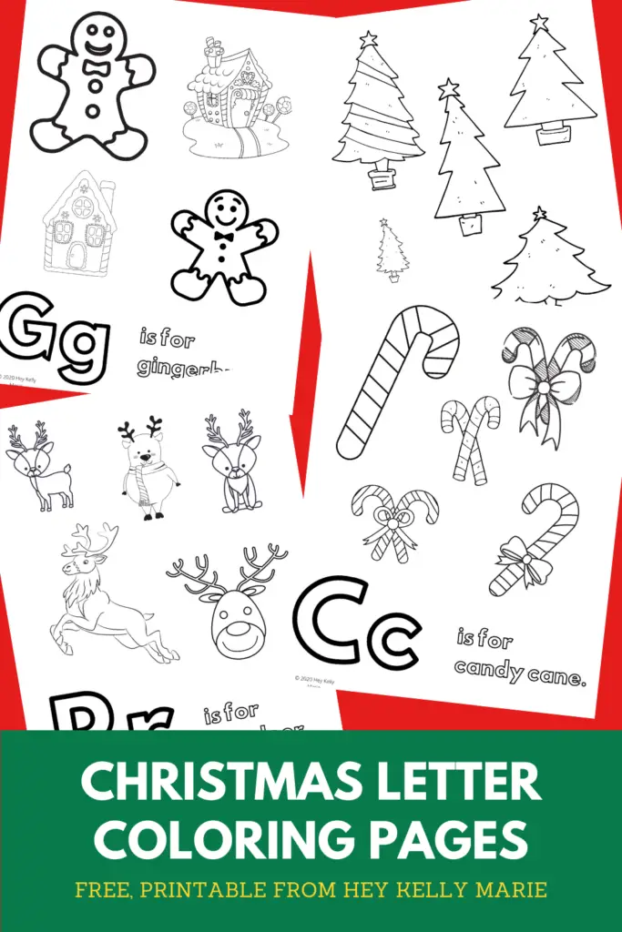 preview of christmas alphabet coloring pages