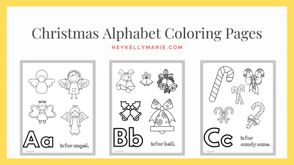 image of pdf download of christmas alphabet coloring pages