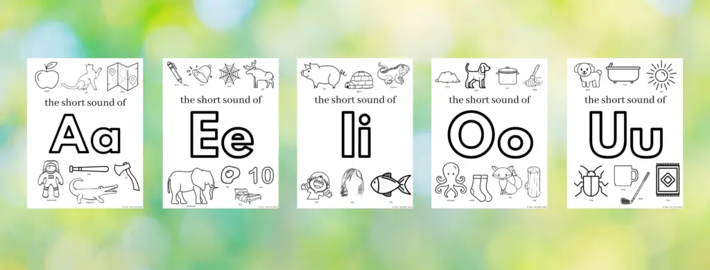 preview of show vowel sounds coloring pages