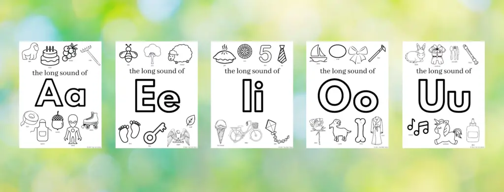 preview of long vowel sounds coloring pages