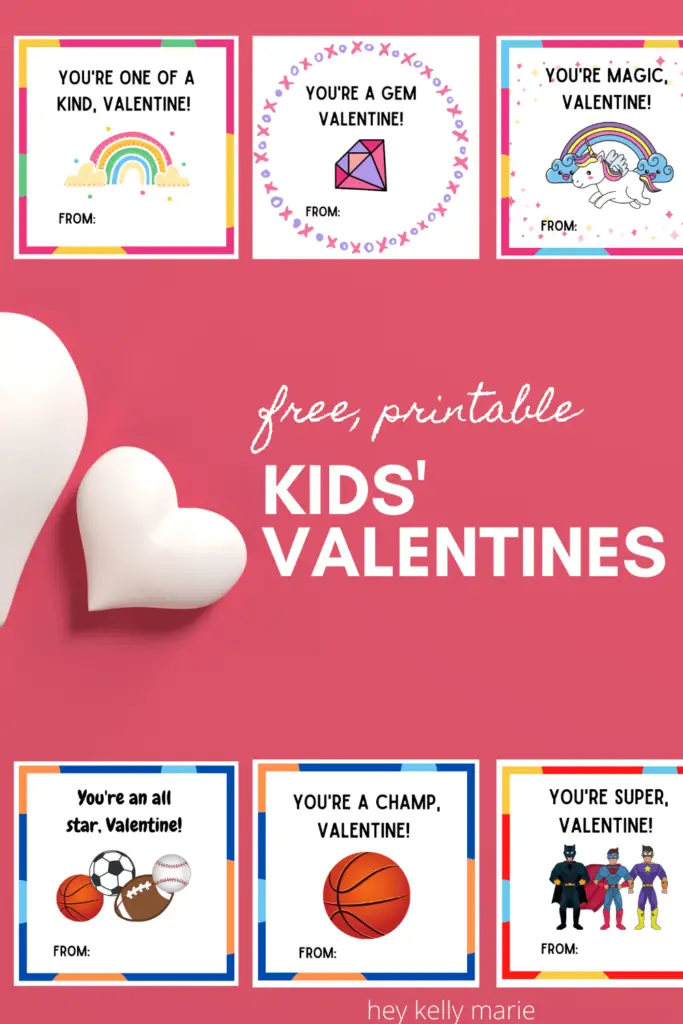 pinterest pin of 8 unique kids valentines 