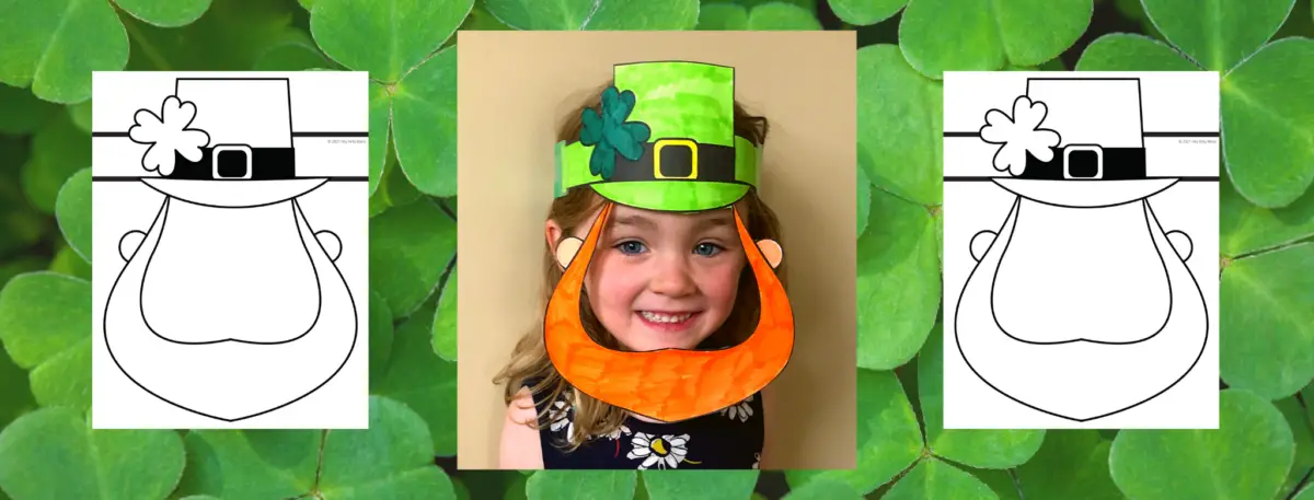 preview of leprechaun mask st. patrick's day craft for kids
