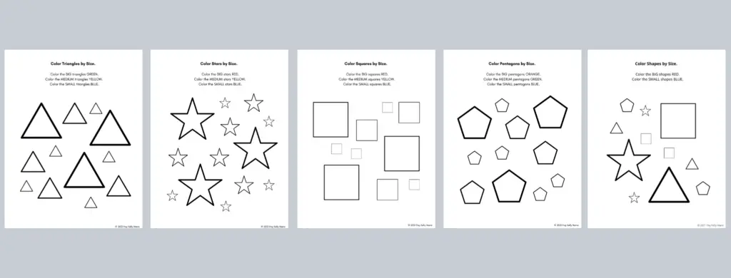 big and small worksheets preview