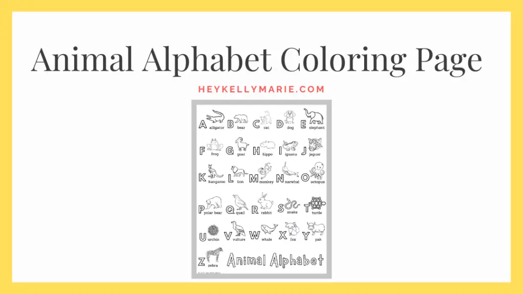 click here to get animal alphabet coloring page