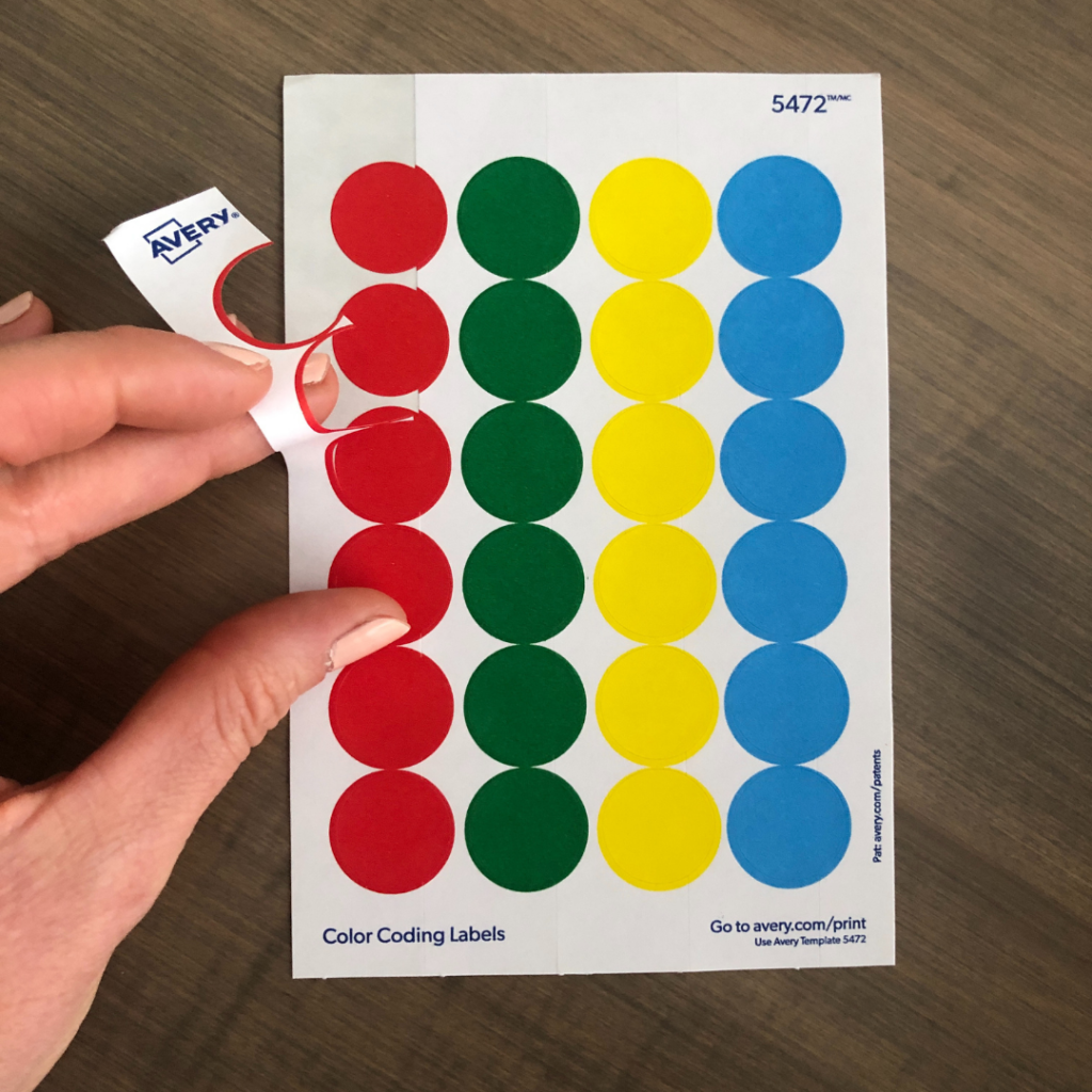 Removing the white backing makes it easier for kids to peel the dot stickers off themselves.