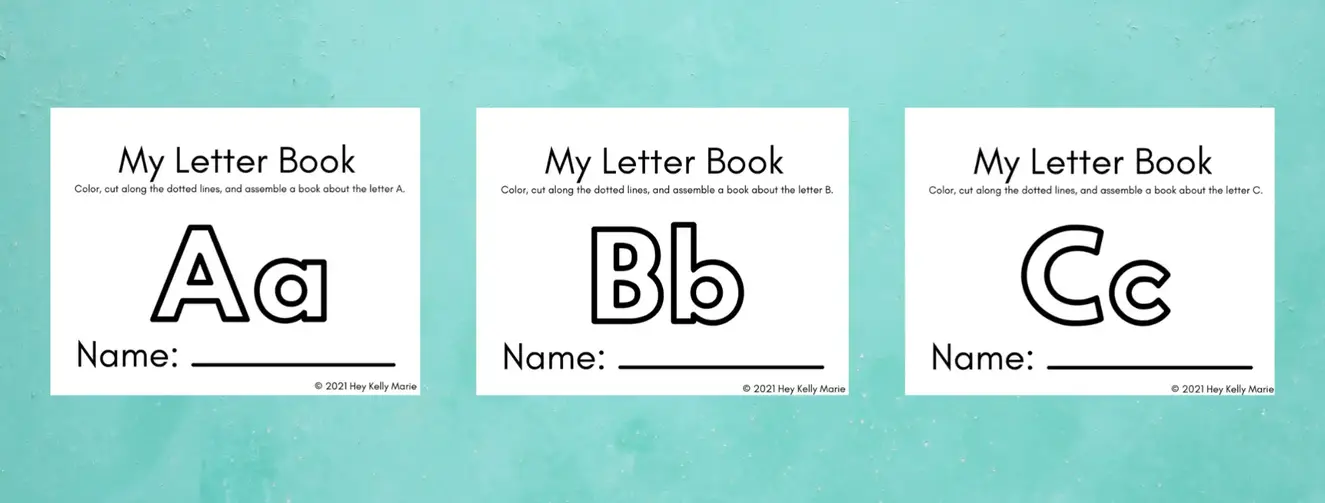 preview of my letter books for kids