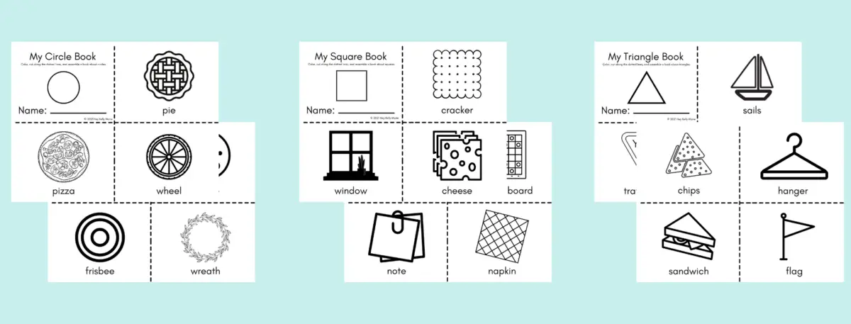 preview of my shapes books to teach kids about shapes