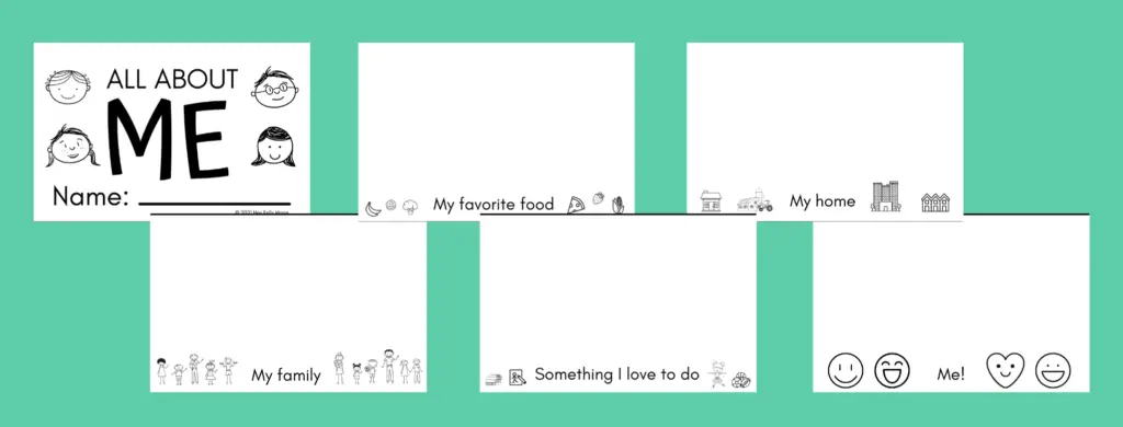all about me printable book