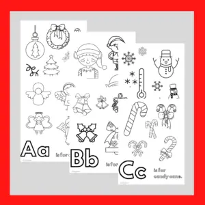 christmas alphabet coloring pages