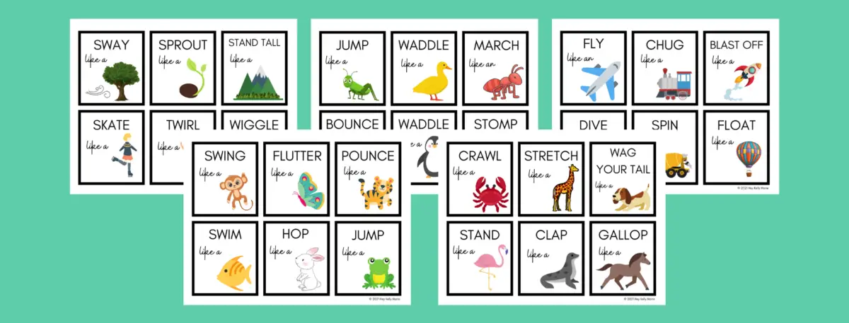 preview of free movement indoor activity cards