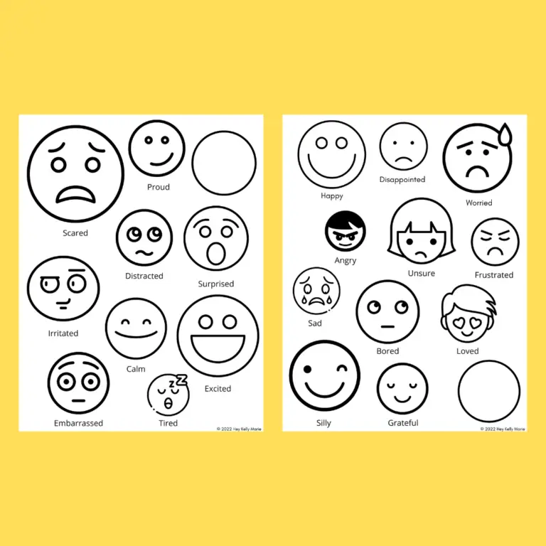 Social Emotional Printable Resources for Preschool