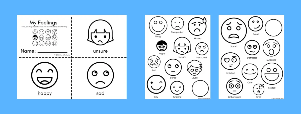 social emotional printable resources for preschool kids