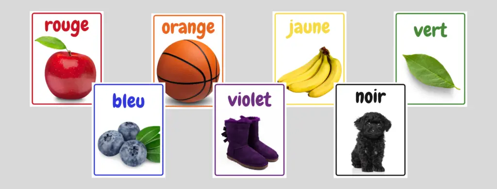 Color words in French.